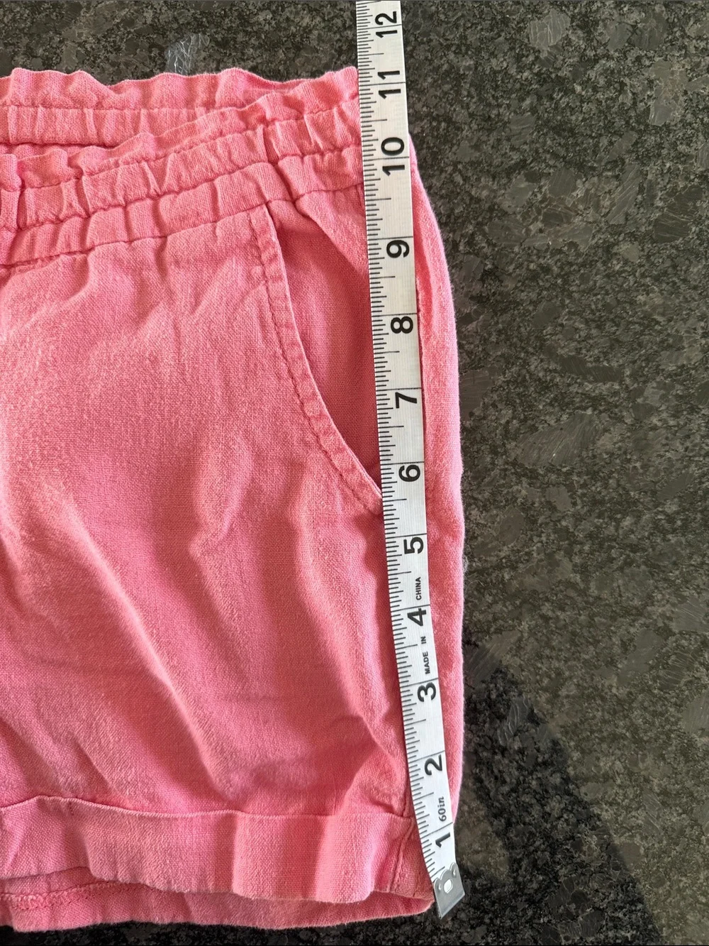 Old Navy Pink LINEN - Drawstring Casual Women’s Shorts - 8
